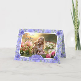 Hibiscus & snöre BLUE Kort