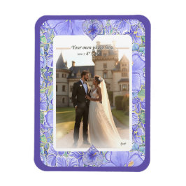 Hibiscus & snöre BLUE Magnet