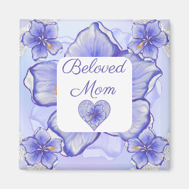 Hibiscus & snöre BLUE Magnet