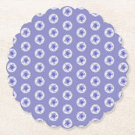 Hibiscus & snöre BLUE Underlägg Papper