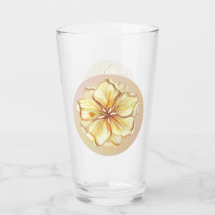 Hibiscus & snöre GULT Glaskopp