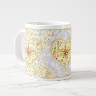 Hibiscus & snöre GULT Jumbo Mugg