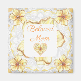 Hibiscus & snöre GULT Magnet