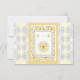 Hibiscus & snöre GULT OSA Kort