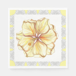 Hibiscus & snöre GULT Pappersservett