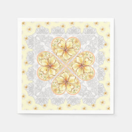 Hibiscus & snöre GULT Pappersservett