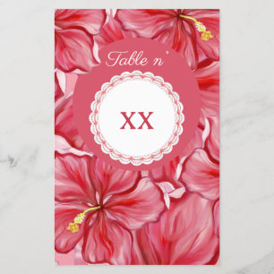 Hibiscus & snöre RED