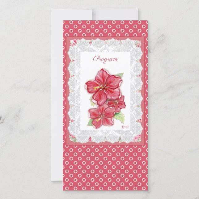 Hibiscus & snöre RED (Baksida)