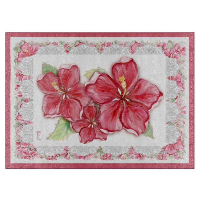 Hibiscus & snöre RED (Framsidan)