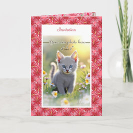 Hibiscus & snöre RED Inbjudan