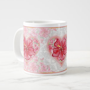 Hibiscus & snöre RED Jumbo Mugg