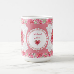 Hibiscus & snöre RED Kaffemugg