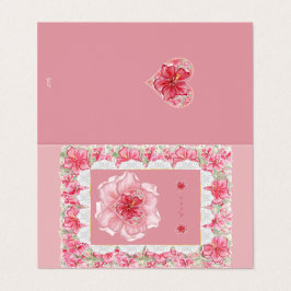 Hibiscus & snöre RED Kort