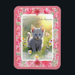 Hibiscus & snöre RED Magnet<br><div class="desc">För mig är hibiscus en av de vackraste blommorna. Min inspiration här, med den här blomman, är en romantisk vit snöre mönster (grafisk effekt) och en hibiscus bush mönster (i samma nyanser) med en liten ljussken guld kontur. Jag föreslår er en färsk, mjuk och romantisk blommigt stil för att tillfredsställa...</div>