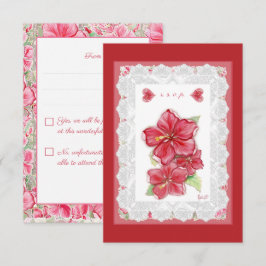 Hibiscus & snöre RED OSA Kort