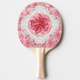 Hibiscus & snöre RED Pingisracket