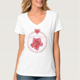 Hibiscus & snöre RED T Shirt