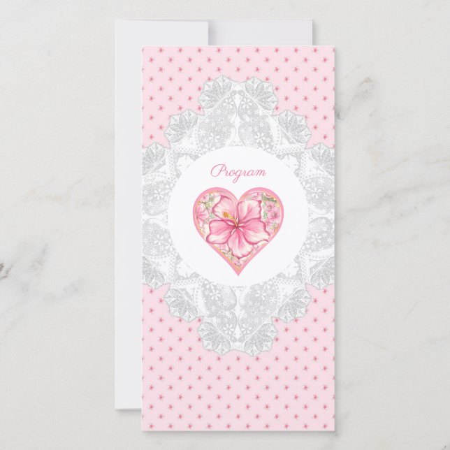 Hibiscus & snöre ROSA (Baksida)