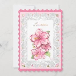 Hibiscus & snöre ROSA