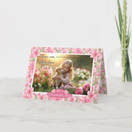 Hibiscus & snöre ROSA Kort