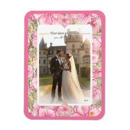 Hibiscus & snöre ROSA Magnet