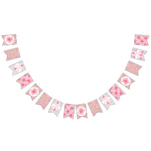 Hibiscus & snöre ROSA Vimplar