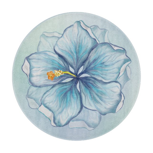 Hibiscus & snöre TURQUOISE (Framsidan)