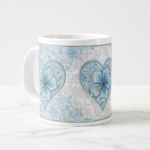 Hibiscus & snöre TURQUOISE Jumbo Mugg