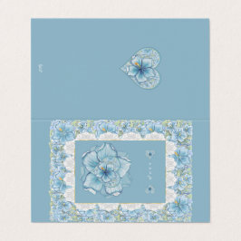 Hibiscus & snöre TURQUOISE Kort