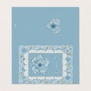 Hibiscus & snöre TURQUOISE Kort