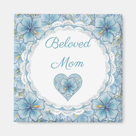 Hibiscus & snöre TURQUOISE Magnet