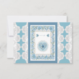 Hibiscus & snöre TURQUOISE OSA Kort