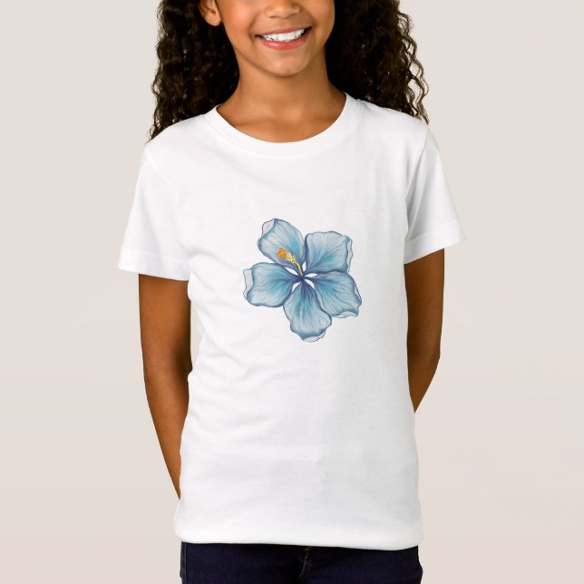 Hibiscus & snöre TURQUOISE T Shirt (Framsida)