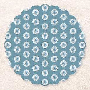 Hibiscus & snöre TURQUOISE Underlägg Papper