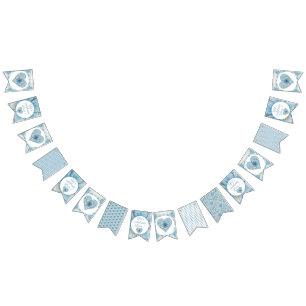 Hibiscus & snöre TURQUOISE Vimplar