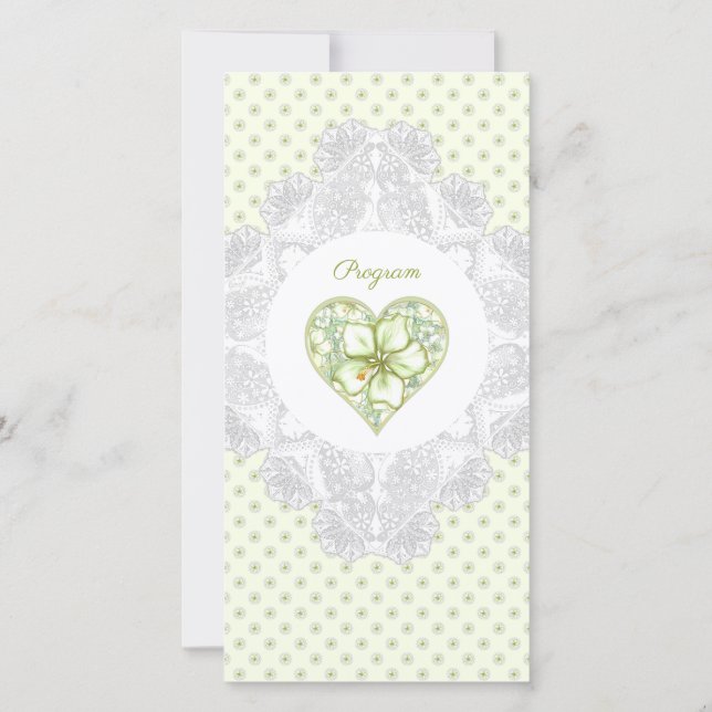 Hibiscus & snöre WHITE (Baksida)