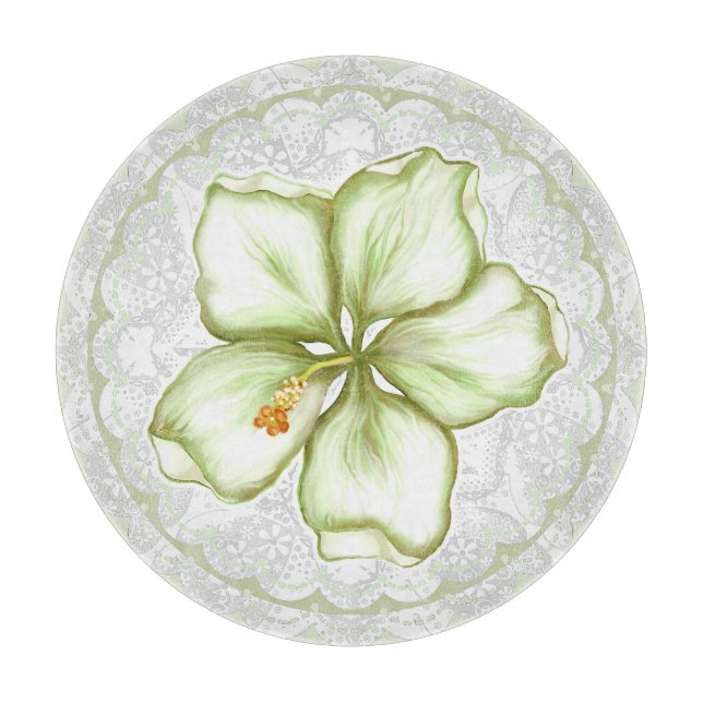 Hibiscus & snöre WHITE (Framsidan)