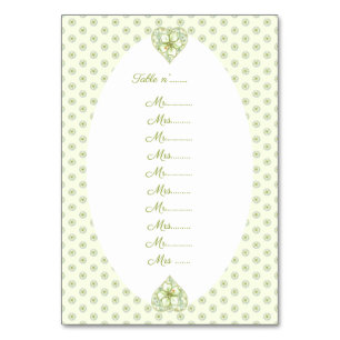 Hibiscus & snöre WHITE Bordsnummer