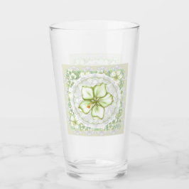 Hibiscus & snöre WHITE Glaskopp