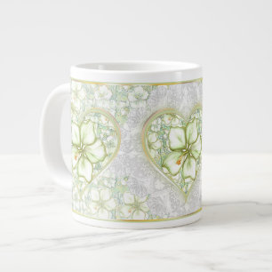 Hibiscus & snöre WHITE Jumbo Mugg