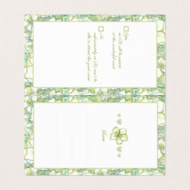 Hibiscus & snöre WHITE Kort