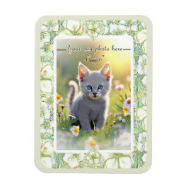 Hibiscus & snöre WHITE Magnet