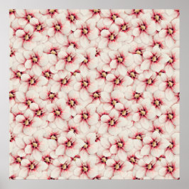 Hibiscus, sömlös mönster poster