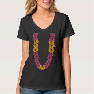Hibiscus sommarvakuering Lei från hawaiiska blomst T Shirt