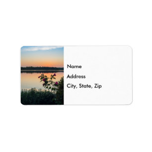 Hibiscus Sunrise-Adressetiketter Adressetikett