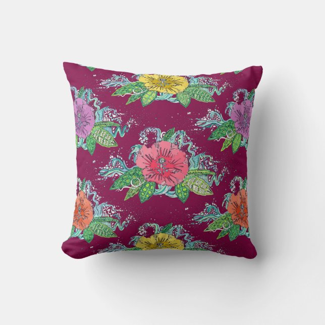 hibiscus surfa berry kudde (Framsida)