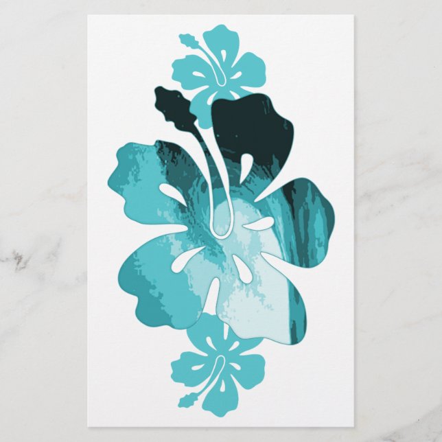 Hibiscus surfa stil brevpapper (Framsida)