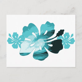 Hibiscus surfa stil vykort