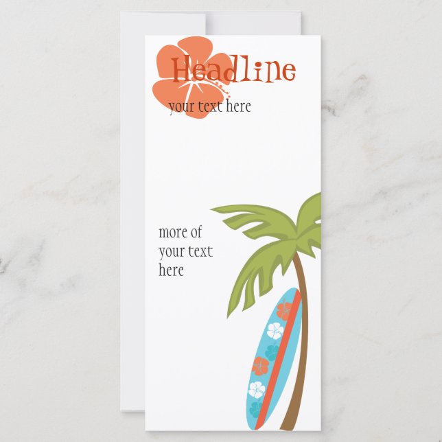 Hibiscus Surfboard (Framsida)
