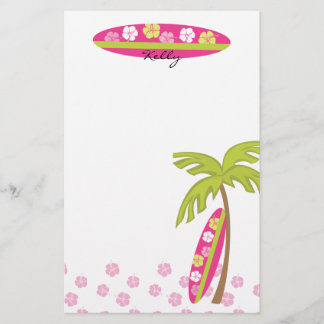 Hibiscus Surfboard Brevpapper